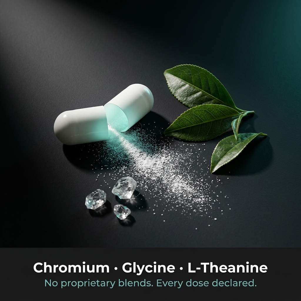 TRULI GLP-1 ingredients: Chromium, Glycine, L-Theanine